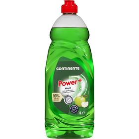 Detergente Manual Loiça Concentrado Power+ Maçã Continente 1 Lt