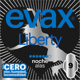 Pensos Higiénicos Liberty Noite Com Abas Evax 9 Un