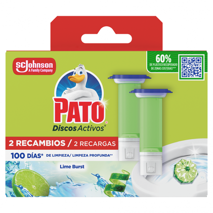 Blocos Sanitários Discos Ativos Recargas Lima Pato 2Un