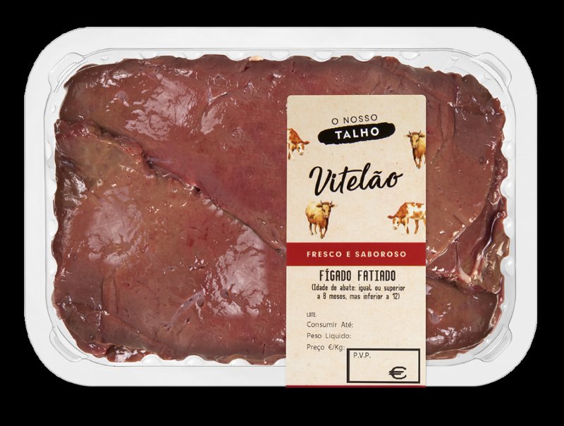 Fígado Fatiado De Vitelão Nosso Talho 0.6Kg