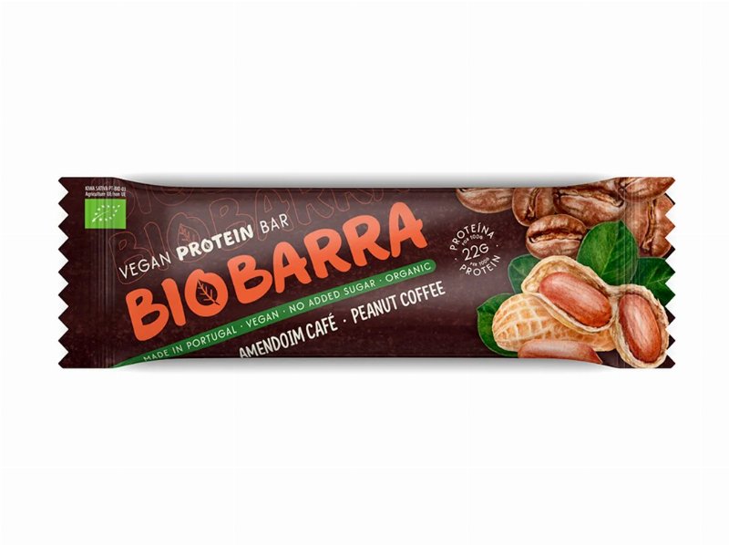Barra Proteica Biobarra Amendoim Café Bio Sem Glúten 45 g
