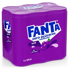 Refrigerante Em Lata Com Gás Uva Sem Açúcar Fanta