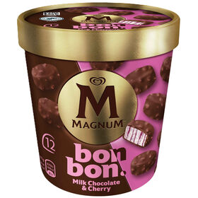 Gelado Bombom Chocolate De Leite E Cereja Magnum 204 ml (12 Un)