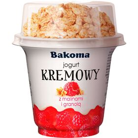 Iogurte Pedaços Kremowy Duo Framboesa E Granola Bakoma 230 gr
