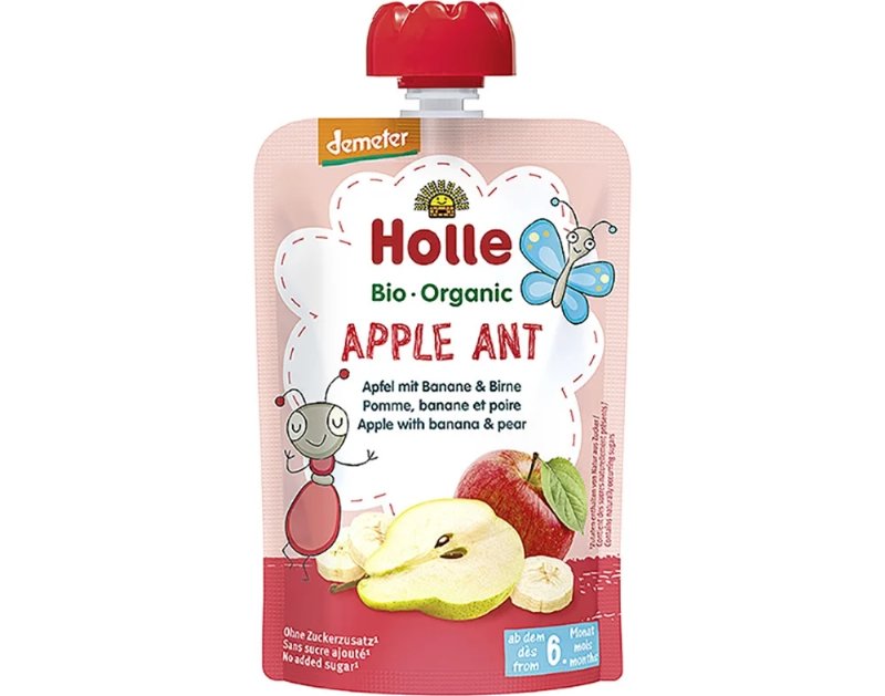 Saqueta Bio Holle Maçã Banana E Pera 6M+ 100 g