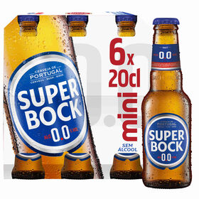 Cerveja Sem Álcool 0,0% Super Bock Mini 6 X 20 cl