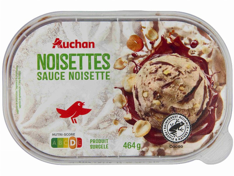 Gelado Auchan Avelã Com Molho De Avelã 900 ml