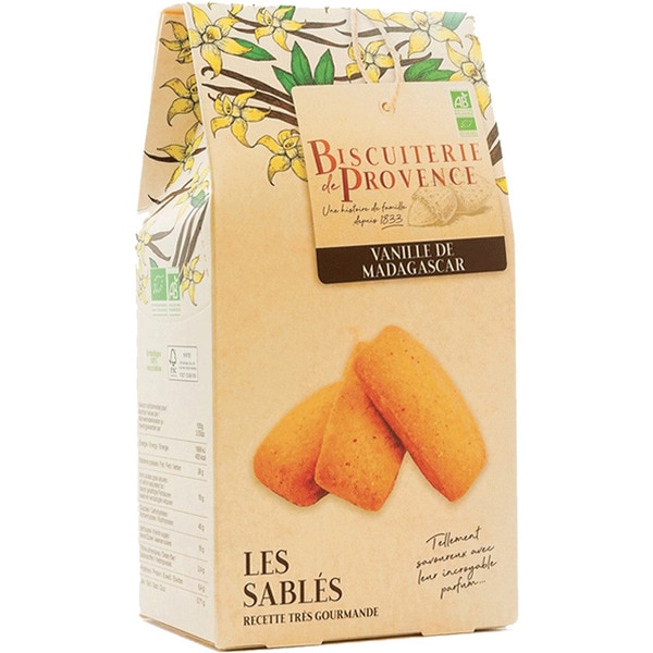 Les Sablés Bolachas Com Baunilha Biológicas 120 g