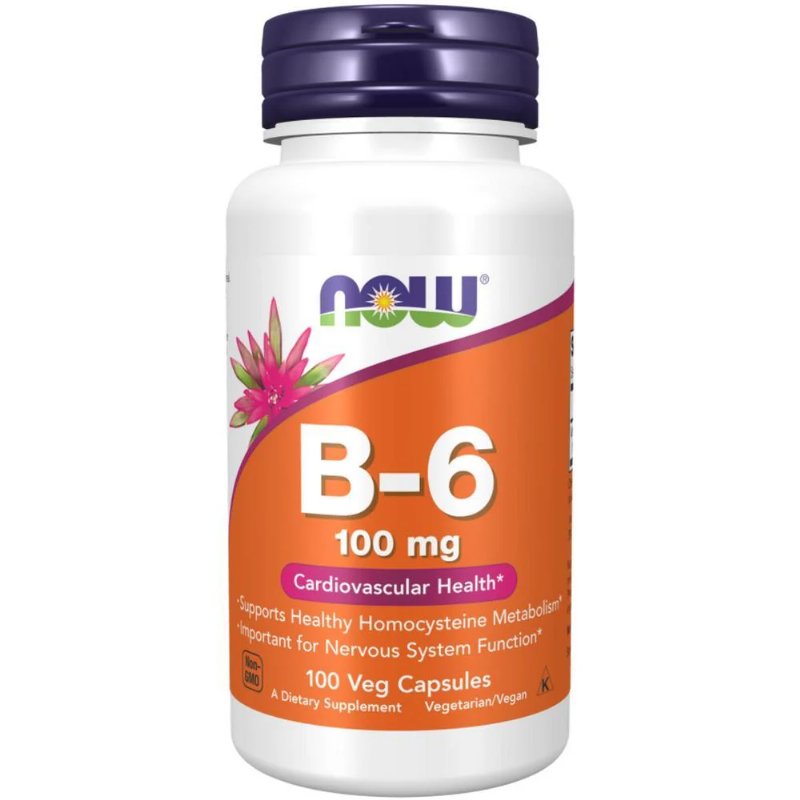 Vitamin B-6 100Mg Now Foods 100 Cápsulas