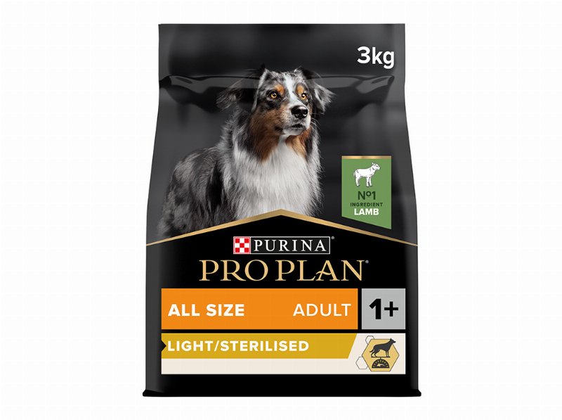 Ração Cão Pro Plan Esterilizado/Light Borrego 3 kg