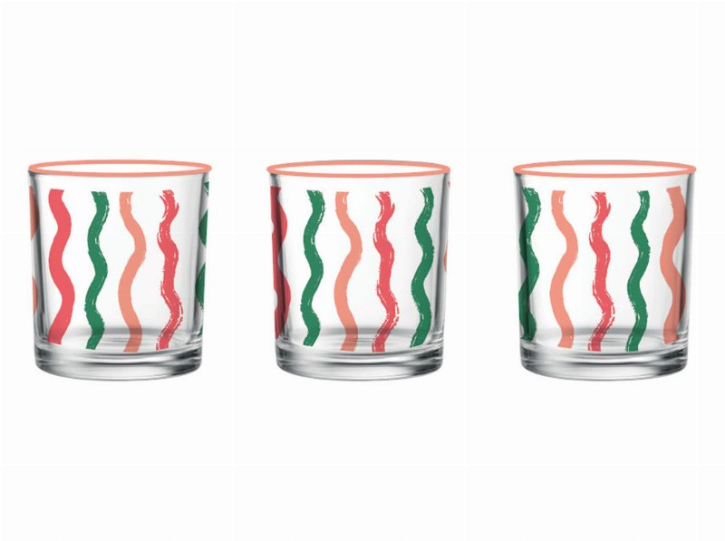 Set 3 Copos Vidro Actuel Ondas 25 cl