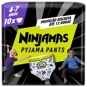 Fraldas Cueca Ninjamas Foguetão 17-30 kg 4-7 Anos Dodot 10 Un