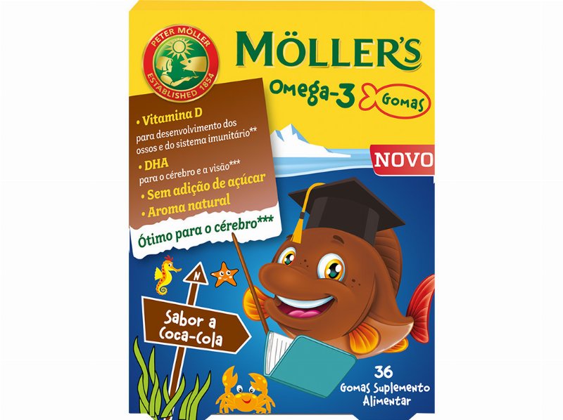 Suplemento Mollers Gomas Omega 3 Coca-Cola 36 Un