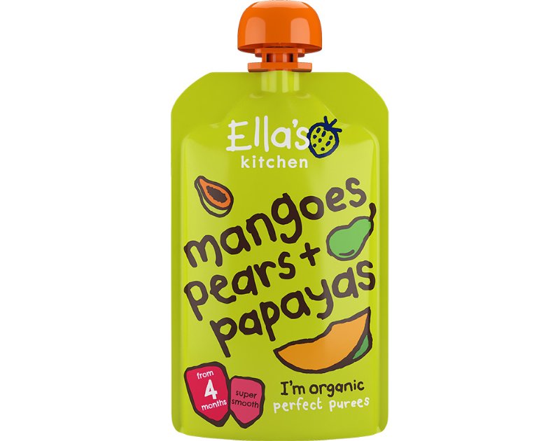 Saqueta Ella's Kitchen Pera Manga E Papaia 120 g