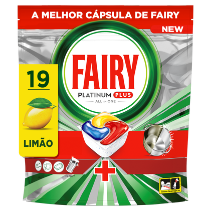 Cápsulas Para Máquina Loiça Platinum Plus Fairy 19Un