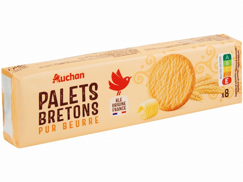 Bolacha De Manteiga Auchan Palets Bretons 8Un. 125 g