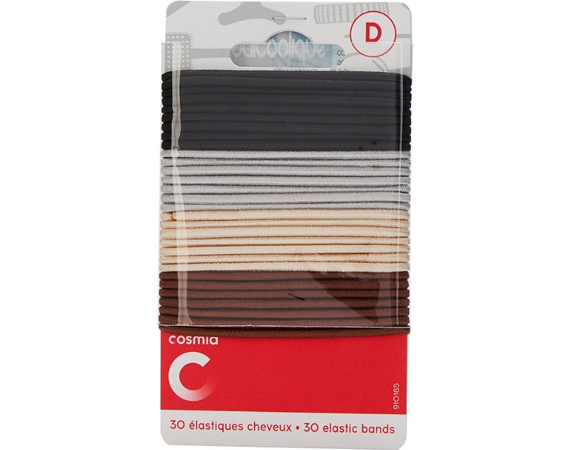 Elástico Cosmia Cabelo Ultra Fino Cores 30Un