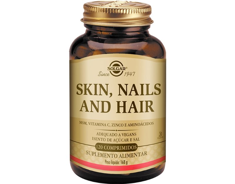 Suplemento Solgar Pele Unhas E Cabelo 120 Capsulas