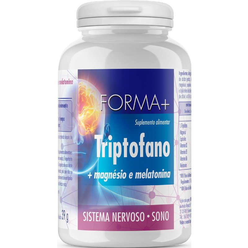 Triptofano + Magnésio E Melatonina 30 unidades