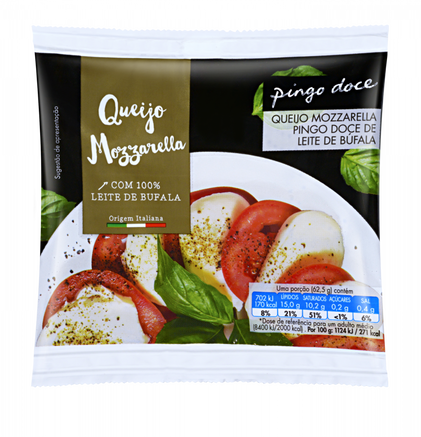 Queijo Mozzarella De Búfala Pingo Doce 0.125Kg