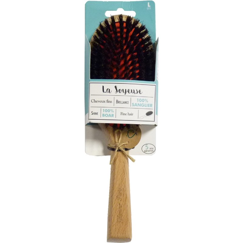 Escova De Cabelo Grande Com Cerdas De Javali 1 unidade