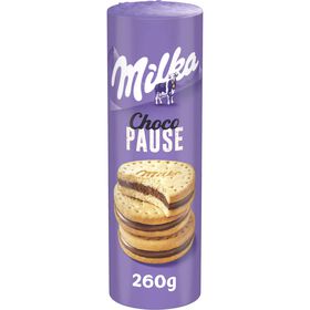 Bolachas Recheadas Chocolate Choco Pause Milka 260 gr