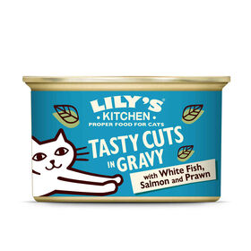 Comida Húmida Para Gato Adulto Tasty Cuts Peixe Lily's Kitchen 85 g