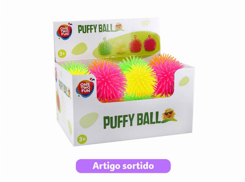 Bola Puffy One Two Fun Cores Sortidas