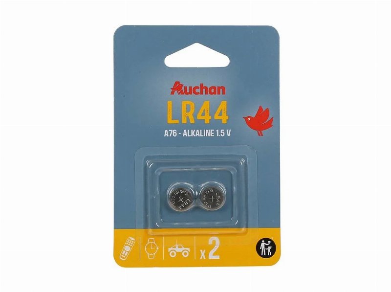 Pack 2 Pilhas Alcalina Auchan Standard Lr44
