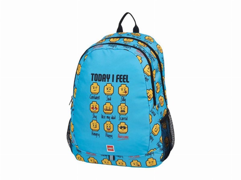 Mochila Escolar Lego Minifigures Azul 32X47X19Cm