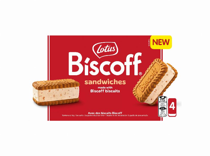 Gelado Sandwich Lotus Biscoff 4X80 ml