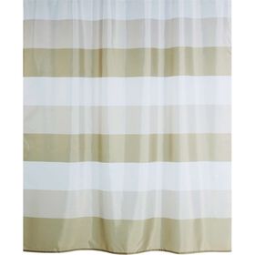Cortina De Banho 180X200Cm Poliéster Bege Kasa