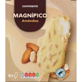 Gelado Magnífico Chocolate Branco Com Amêndoa Continente 600 gr (6 Un)