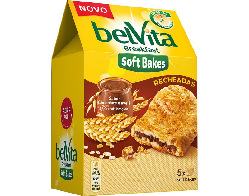 Bolacha Belvita Soft Bakes Recheadas Chocolate 250 g