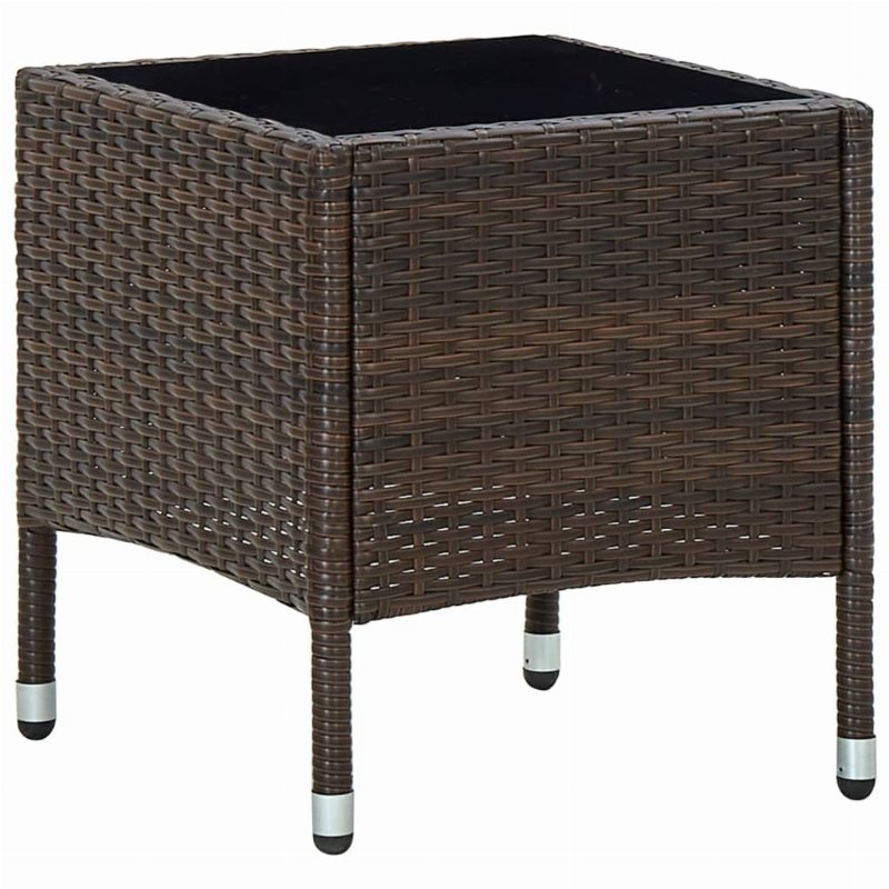 Hkh Mesa De Jardim 40X40X45 Vime Pe Castanho - Marrom