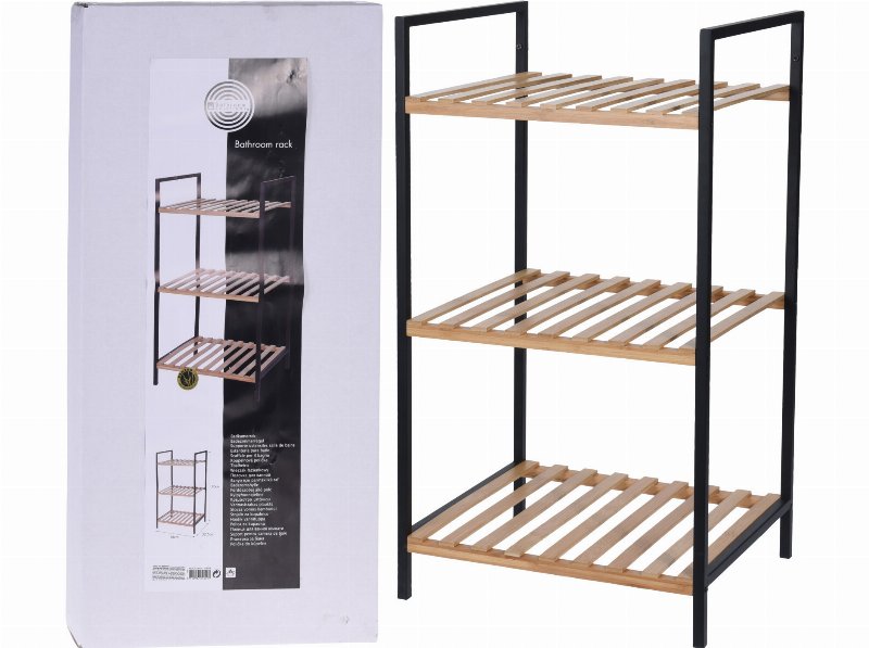 Suporte Em Bambu 38X32.5X70Cm
