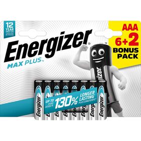Pilhas Aaa Max Plus Energizer 6 + 2 Un