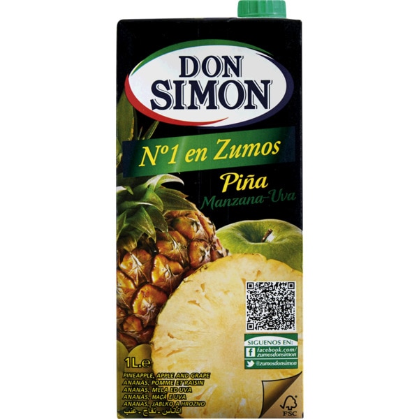 Sumo De Ananás E Uva 1 l