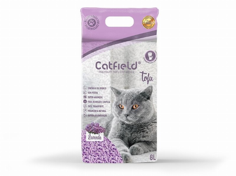 Areia Para Gato Catfield Tofu Lavanda 6 l