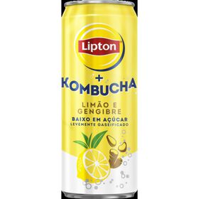 Bebida Kombucha Em Lata Limão E Gengibre Lipton 33 cl