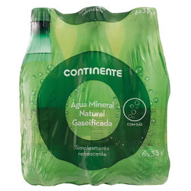 Água Com Gás Continente 6 X 33 cl