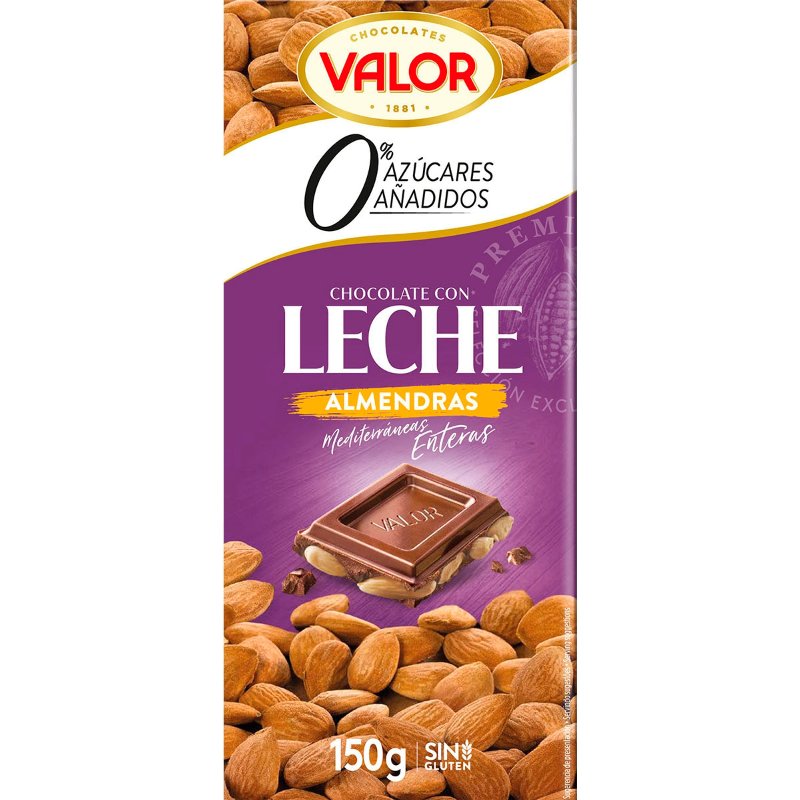 Chocolate Leite Com Amêndoas Sem Açúcar 150 g