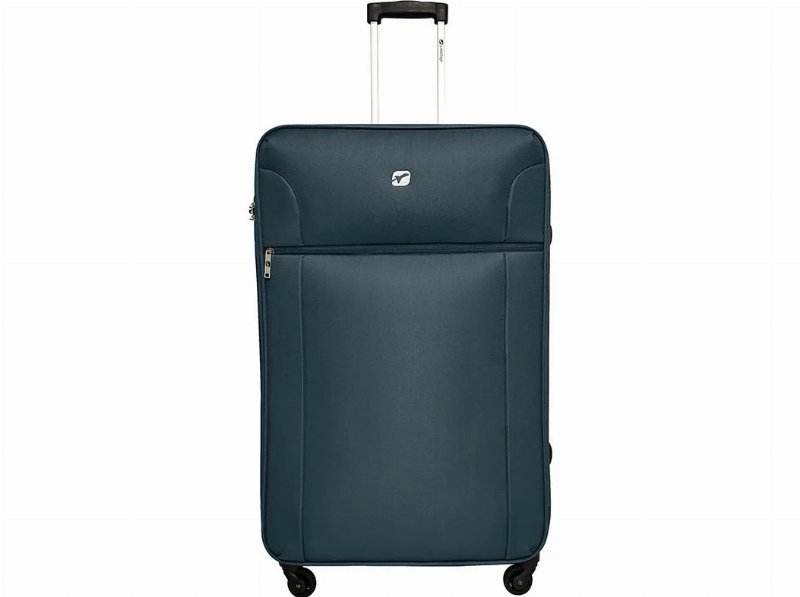Mala De Viagem Grande Flexível Airport Azul 4 Rodas 75X45X25Cm