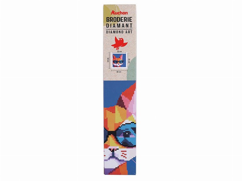 Bordado Diamante Auchan Kit Origami Gato