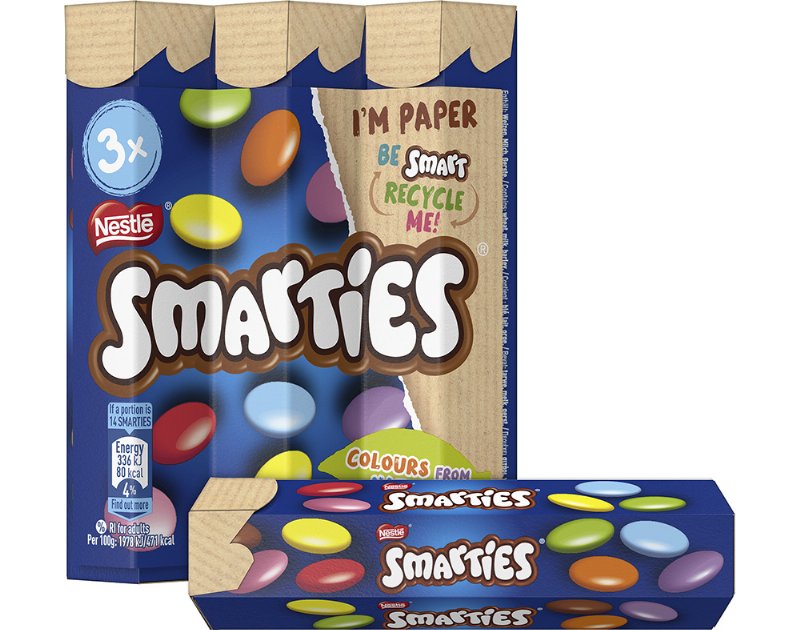 Drageias Smarties Chocolate Leite Tubo 3X38 g