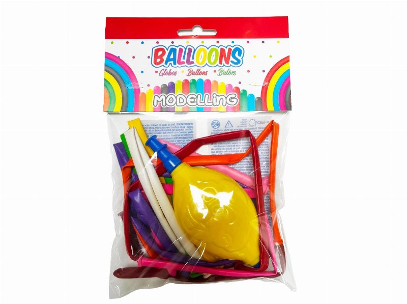 Conjunto De Bomba + Balões Balloons Para Modelar 10 Unidades