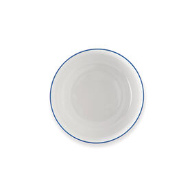 Conjunto De 4 Pratos Sopa 14Cm Branco Barra Azul Oslo Alentejo Kasa
