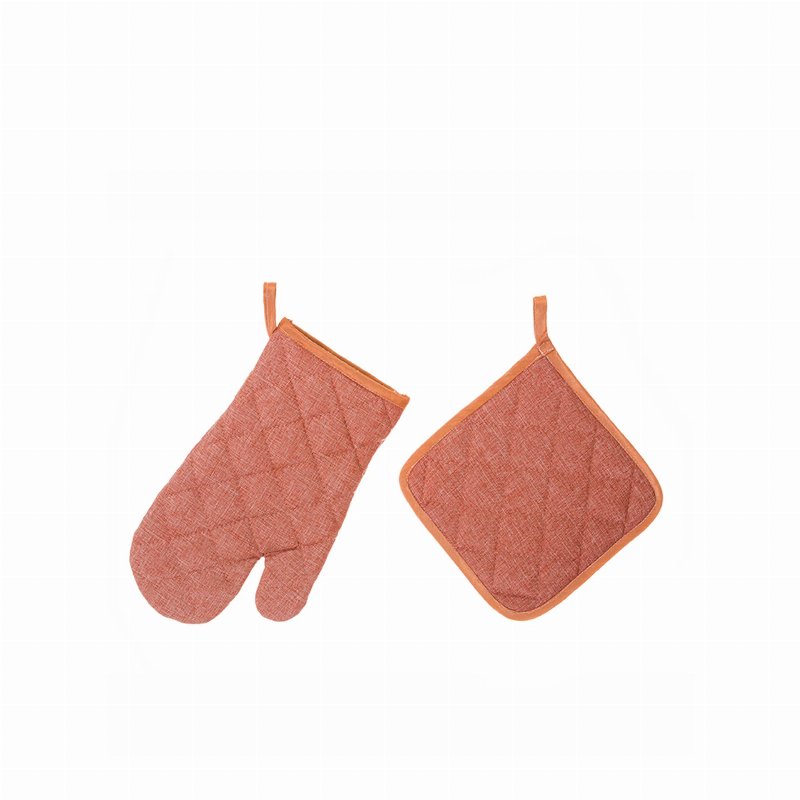 Hkh Conjunto De Luva E Pega De Cozinha Terracota