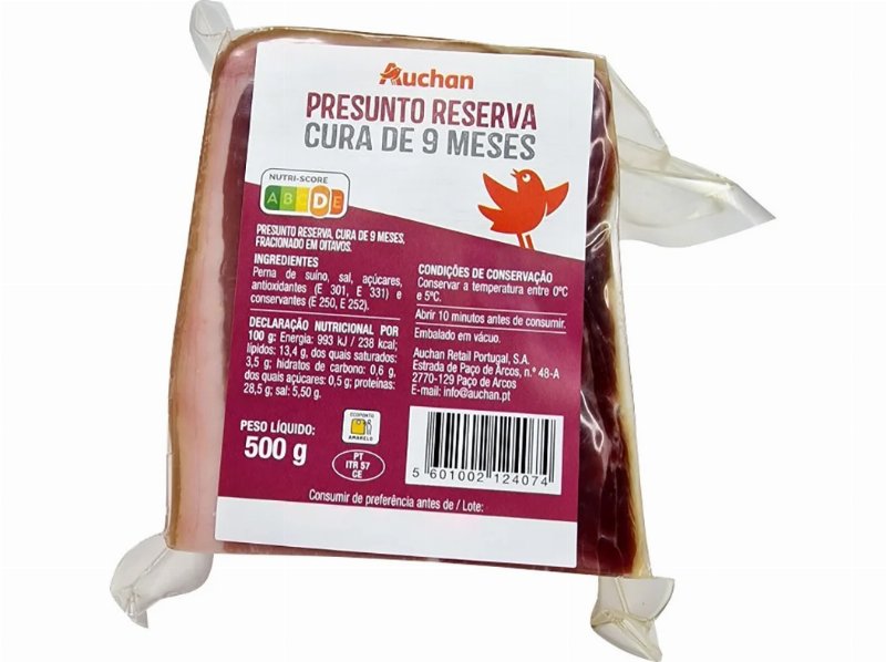 Presunto Reserva Auchan Oitavos Cura 9M 500 g