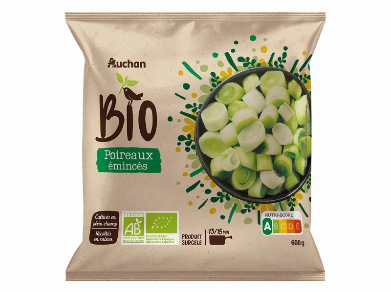 Alho Francês Auchan Bio Às Rodelas 600 g